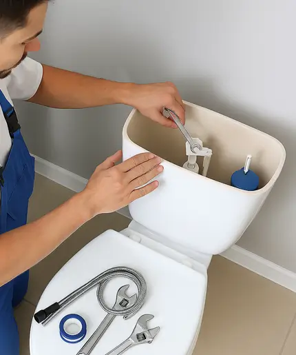 Toilet repair and replacement in Denison TX - 24/7 emergency services
